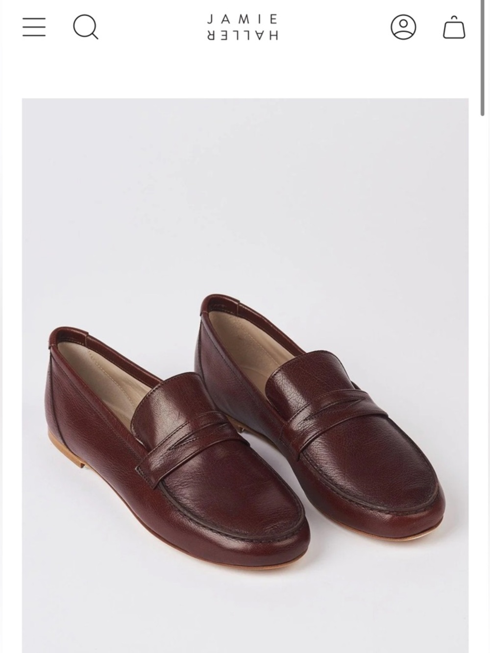 Jamie Haller Penny Loafers (Oxblood) - size 37